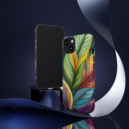 Vibrant Tropical Leaf Tough Phone Case