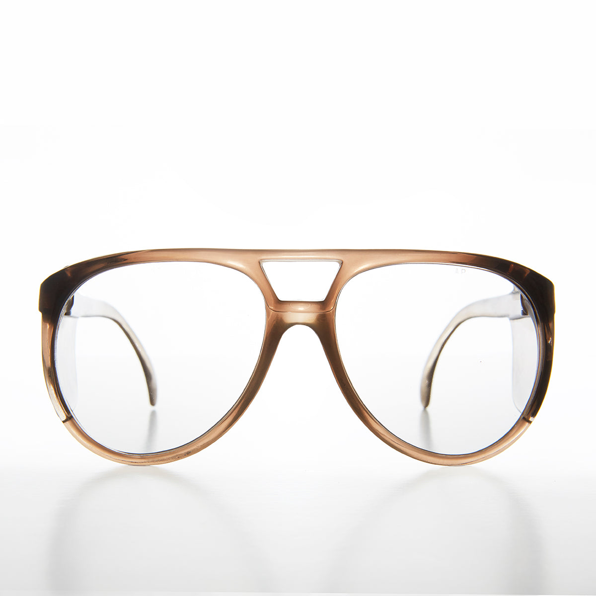 Brown Aviator Safety Glasses with Side Shields - Victor