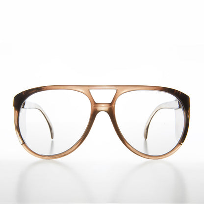 Brown Aviator Safety Glasses with Side Shields - Victor