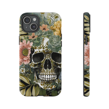 Floral Skull Tough Phone Case