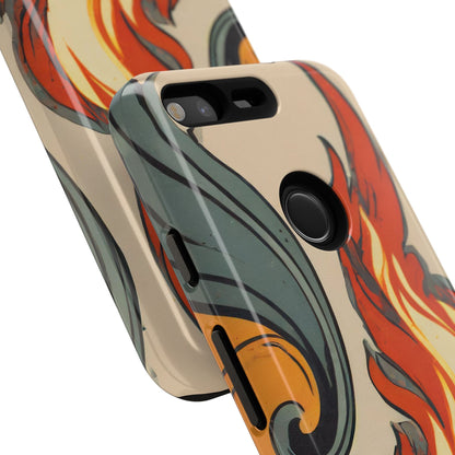 Artistic Flames Abstract Tough Phone Case