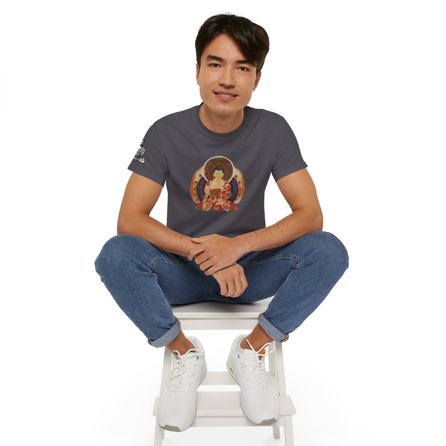 Fine Art Buddha Oil Paint Print Unisex Ultra Cotton Tee