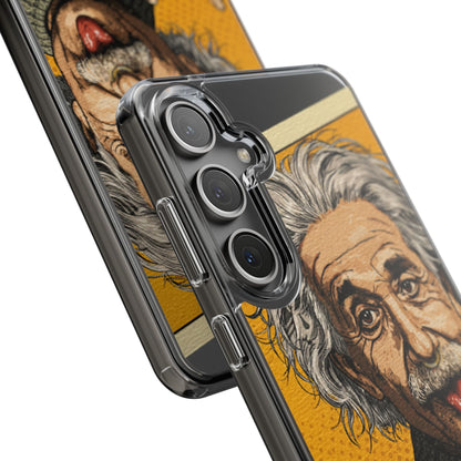Edgy Einstein Clear Phone Cases