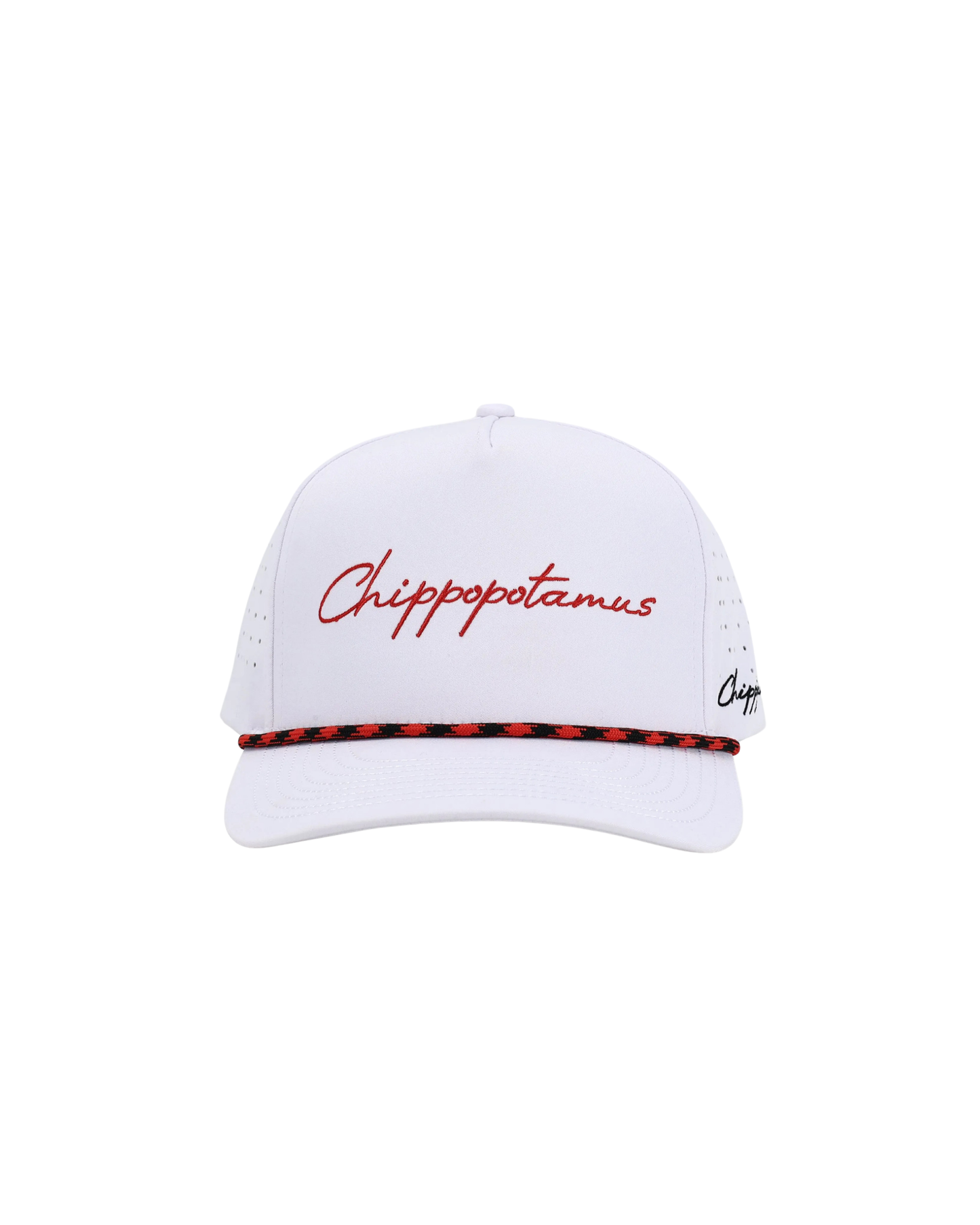 White Rope Hat - Chippopotamus Red