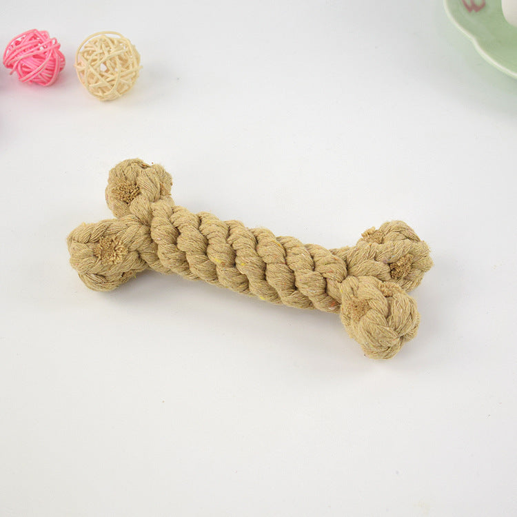 Knitted Knot Cotton Rope Bone Toy