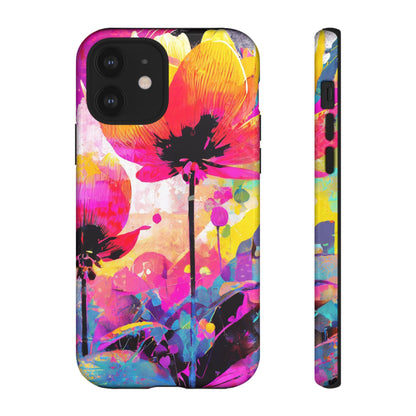 Neon Floral Tough Phone Case
