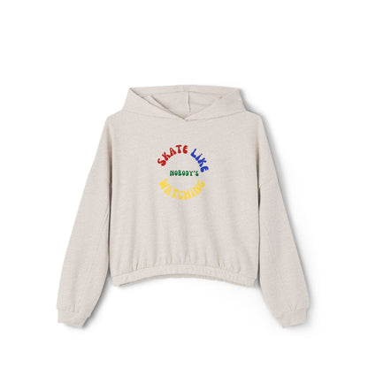 Women’s Cropped Primary Skate Like Nobody's Watching Hoodie