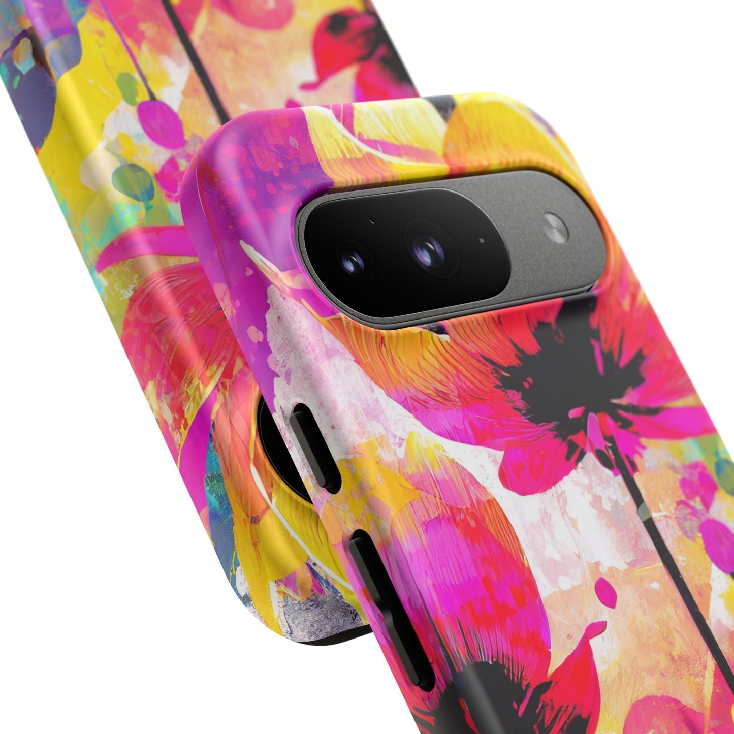 Neon Floral Tough Phone Case