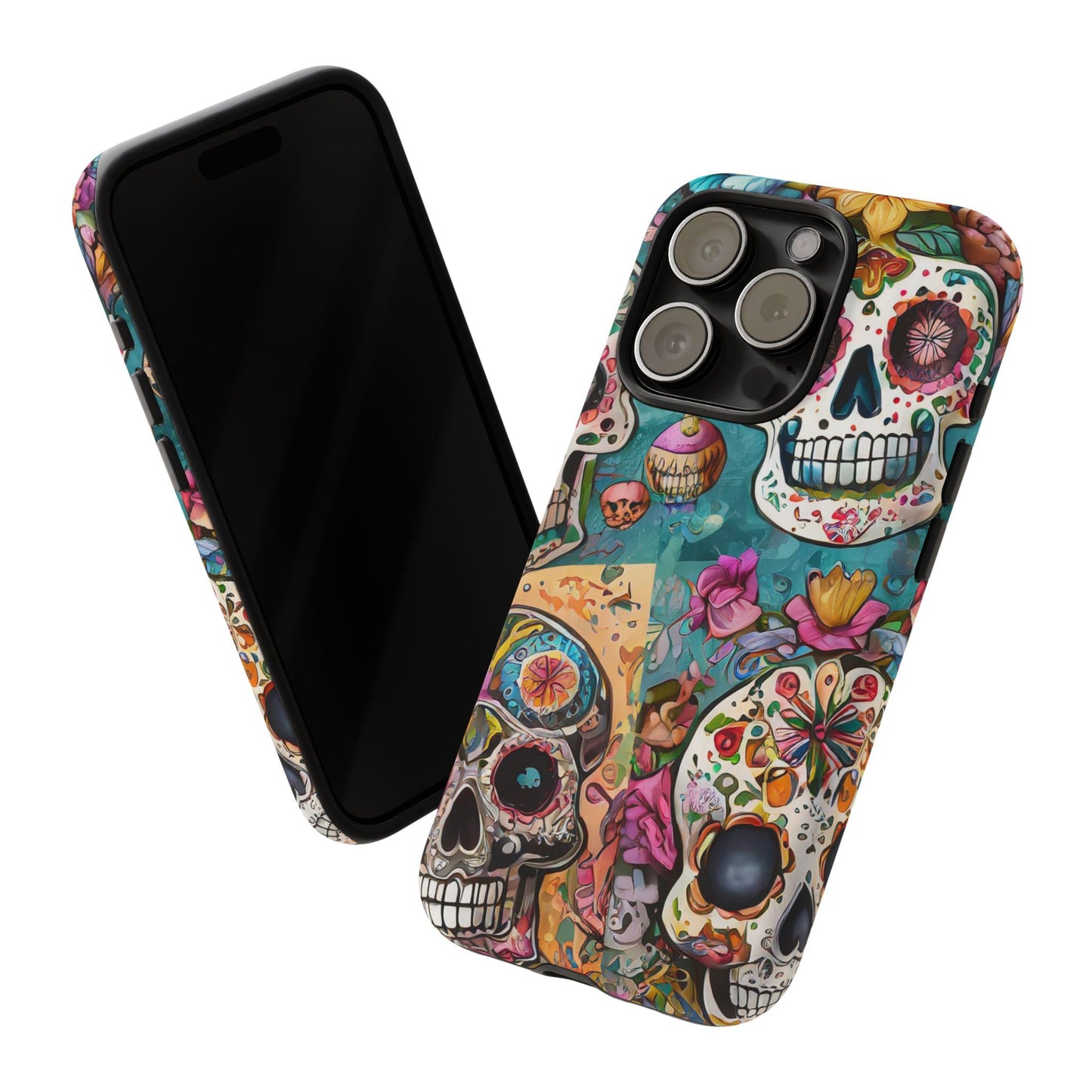 Vibrant Sugar Skull Tough Phone Case