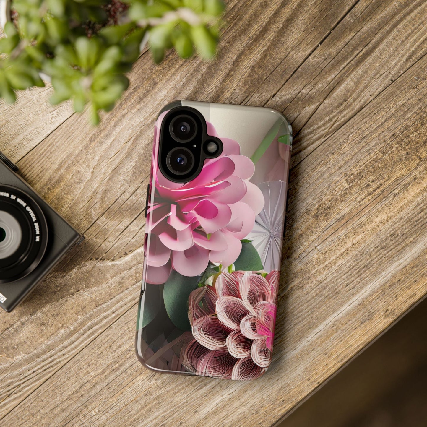 Elegant Paper Flowers Tough Phone Case