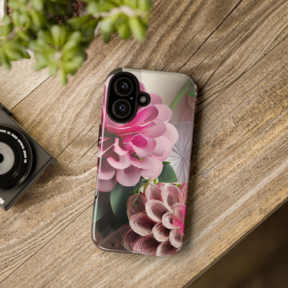 Elegant Paper Flowers Tough Phone Case
