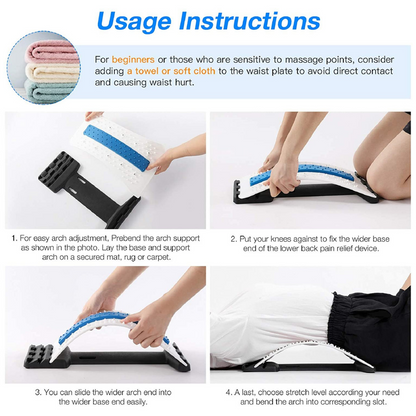 JupiterGear Multi-Level Arched Back Stretcher to Relieve Pain, Stiffness and Correct Posture