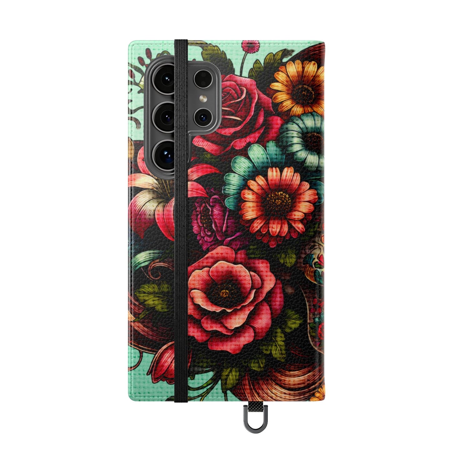 Sugar Skull Flip Wallet Phone Case