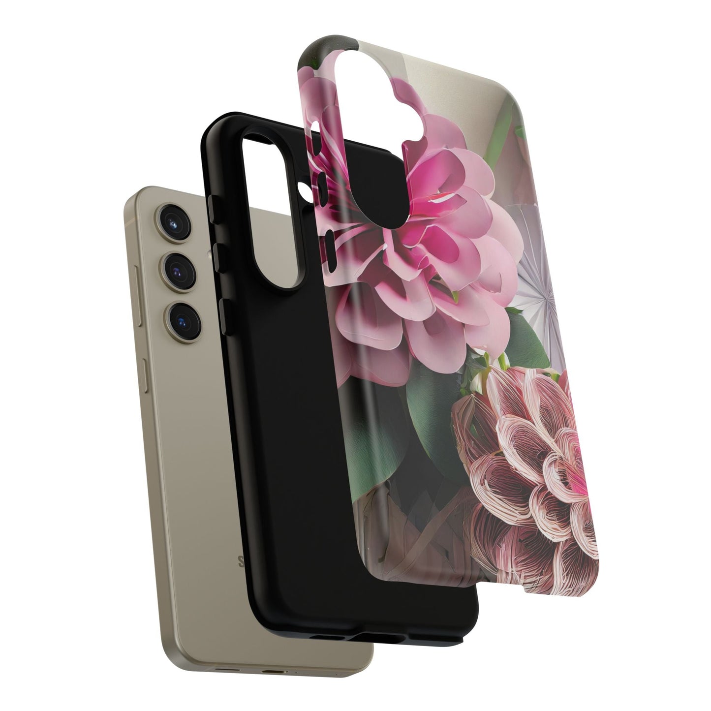 Elegant Paper Flowers Tough Phone Case