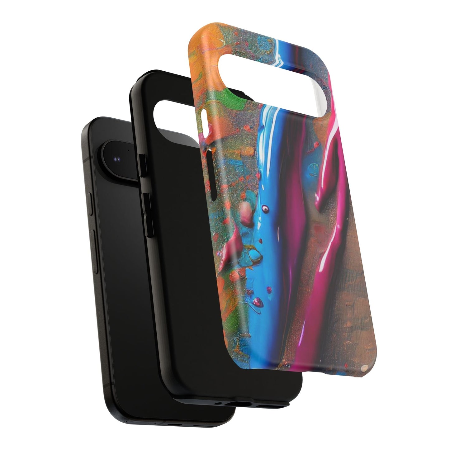 Colorful Artistic Paint Splatter Tough Phone Case