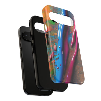 Colorful Artistic Paint Splatter Tough Phone Case
