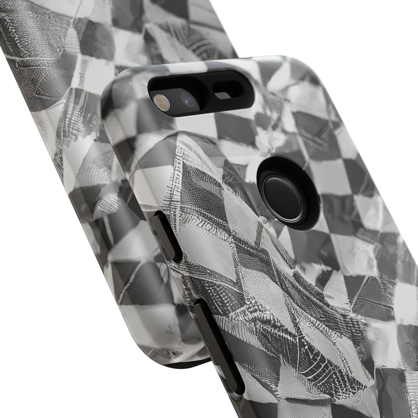 Abstract Checker Print Tough Phone Case