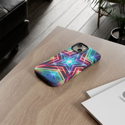 Neon Light Stars Tough Phone Case