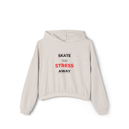 Women’s Cropped Skate the Stress Away Hoodie