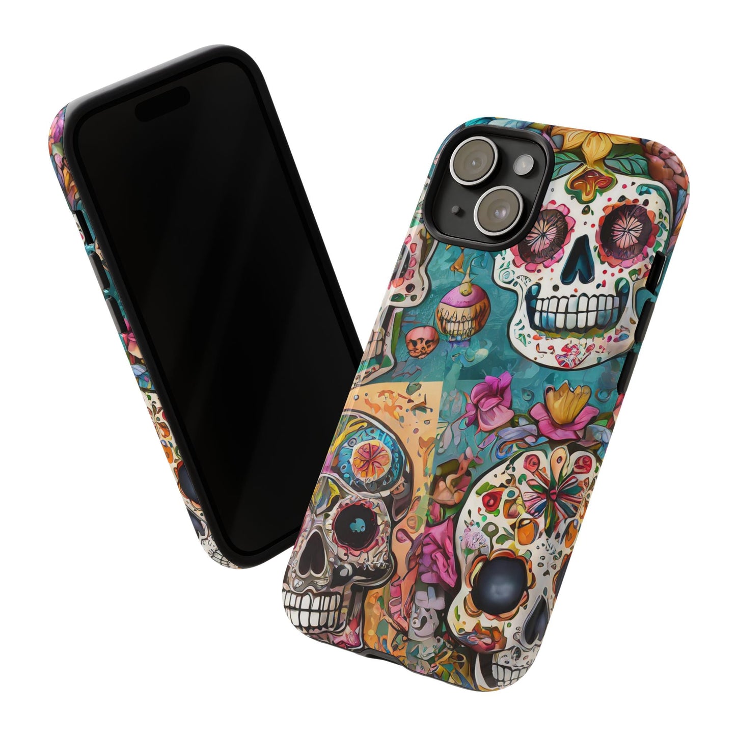 Vibrant Sugar Skull Tough Phone Case