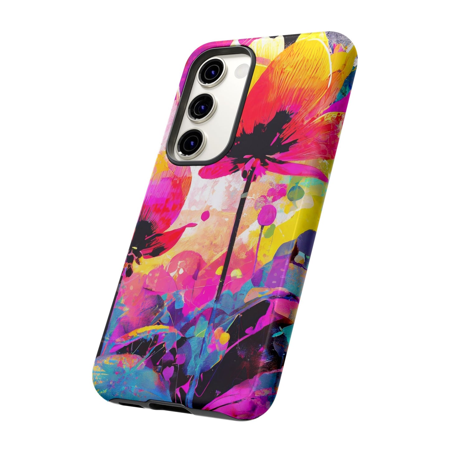 Neon Floral Tough Phone Case
