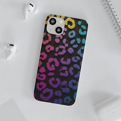 Vibrant Leopard Print Flexi Phone Case