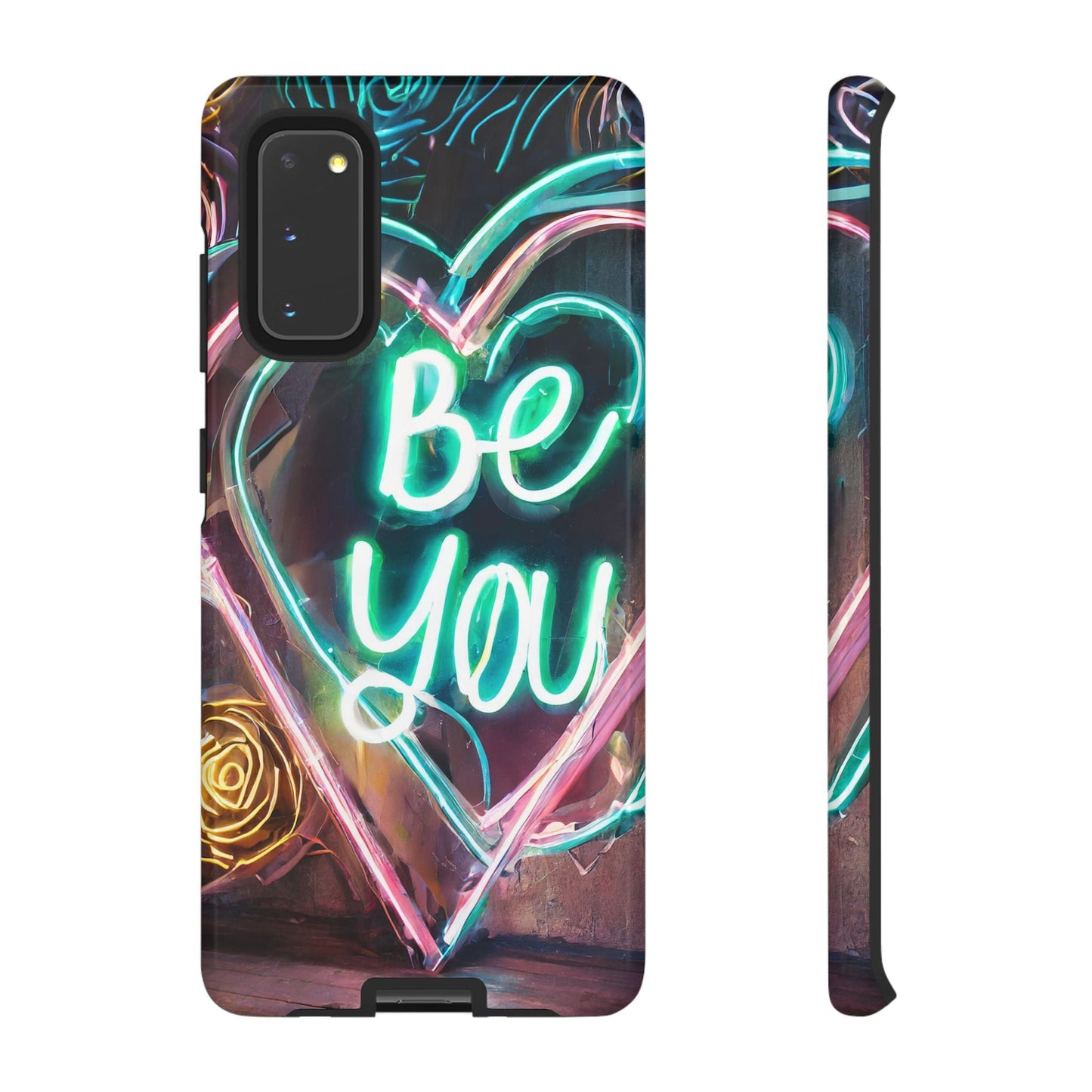 Be You Colorful Neon Heart Tough Phone Case