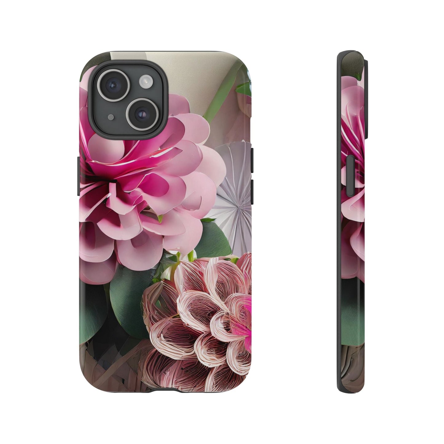 Elegant Paper Flowers Tough Phone Case