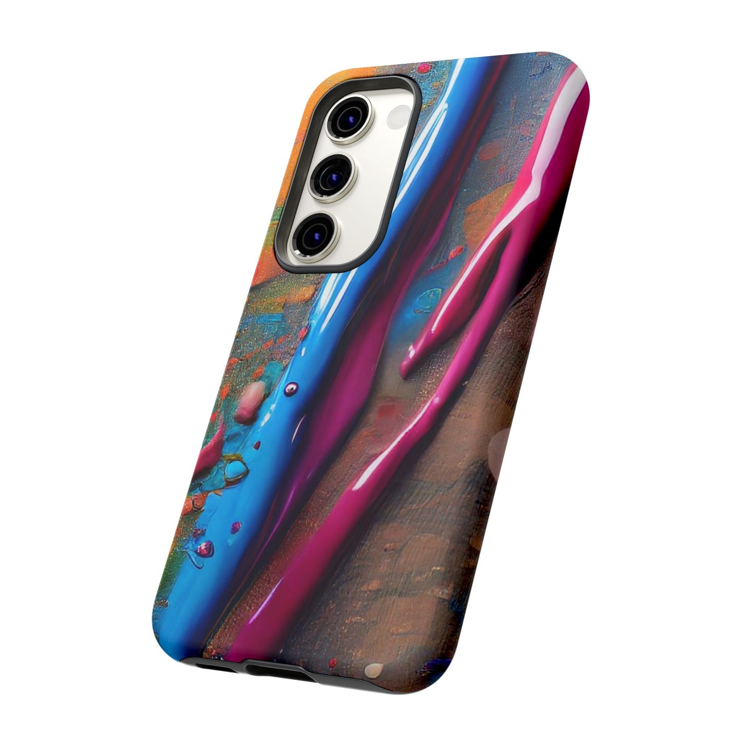 Colorful Artistic Paint Splatter Tough Phone Case