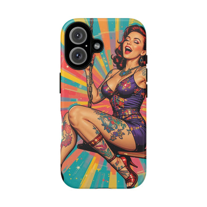 Bold Retro Pin-Up Tough Phone Case