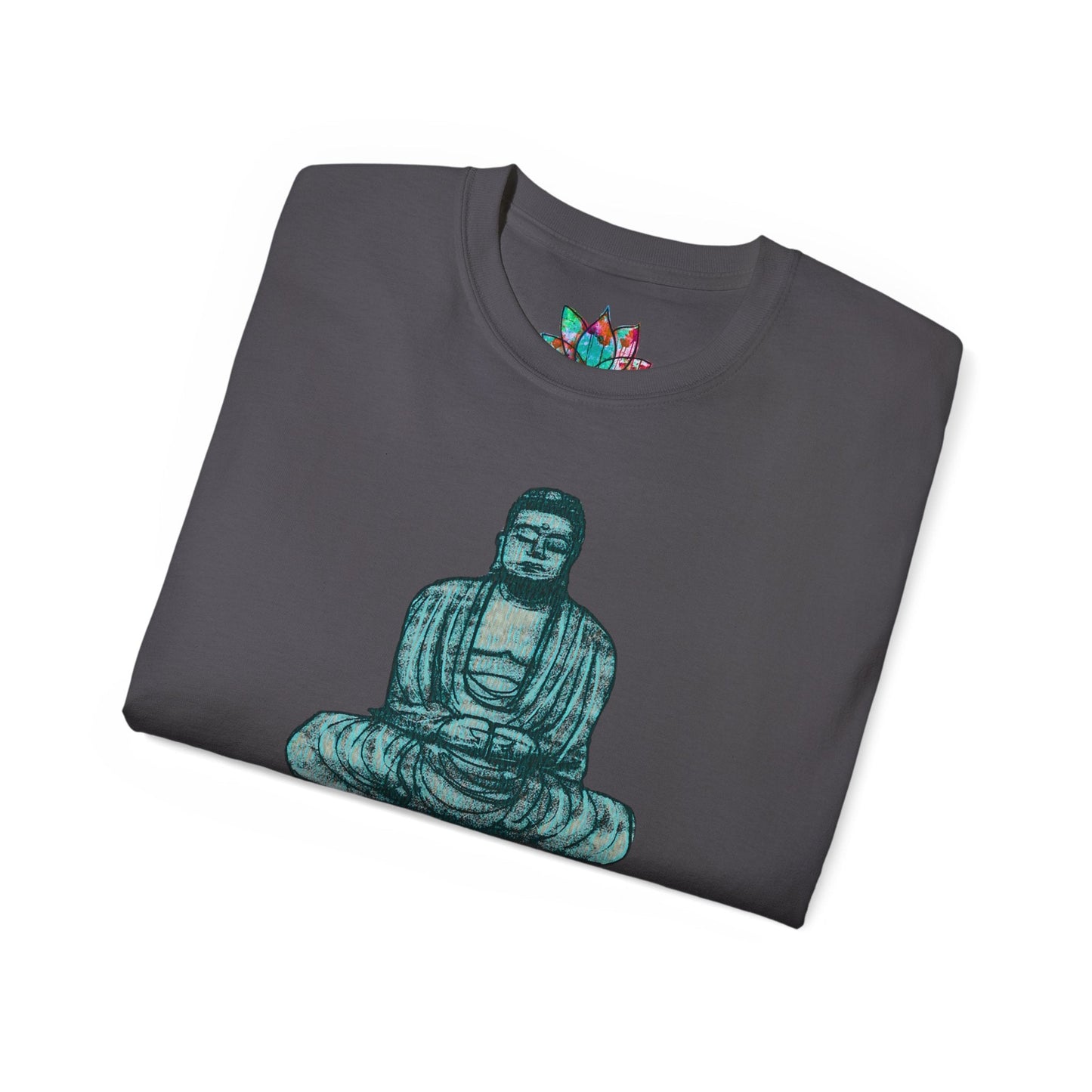 Fine Art Buddha Chalk Drawing Print Unisex Ultra Cotton Tee