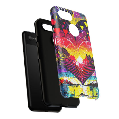 Vibrant Heart Sunset Tough Phone Case