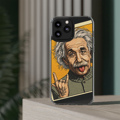 Edgy Einstein Clear Phone Cases