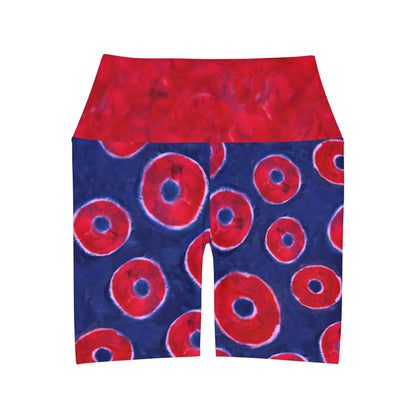 Phisherman Phish Donuts High Waisted Yoga Shorts