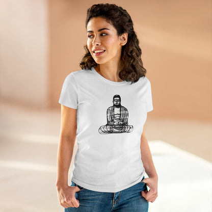Buddha Sketch Women's Cotton Tee