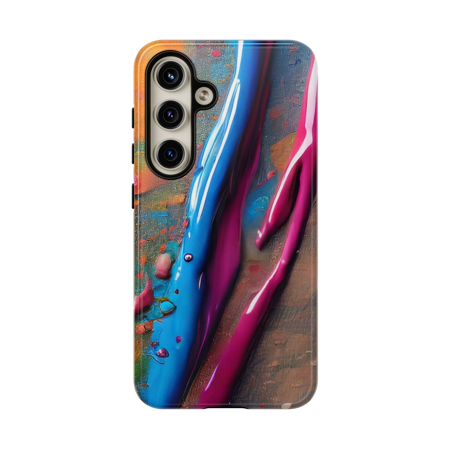 Colorful Artistic Paint Splatter Tough Phone Case