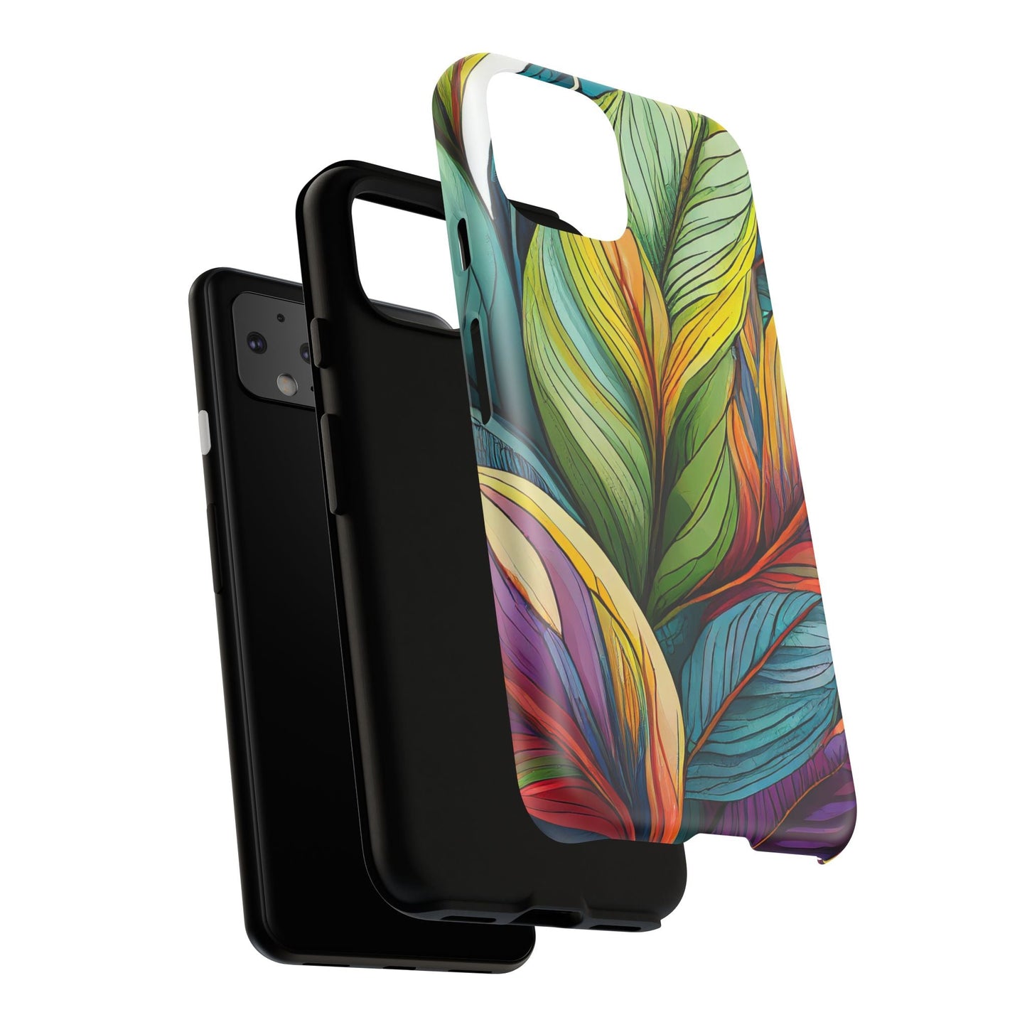 Vibrant Tropical Leaf Tough Phone Case