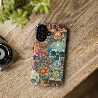Artistic Skull Collage Tough Phone Case