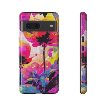 Neon Floral Tough Phone Case
