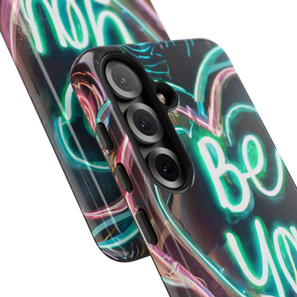Be You Colorful Neon Heart Tough Phone Case