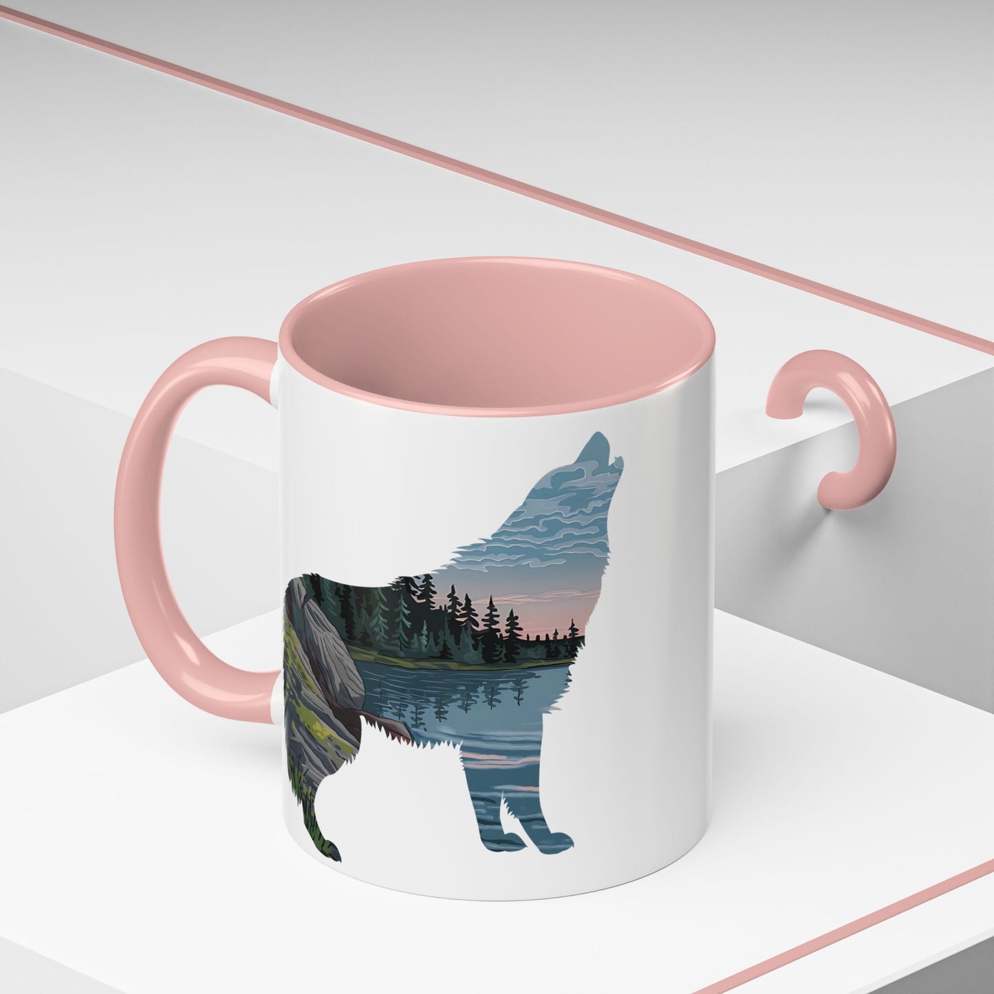Isle Royal National Park Accent Coffee Mug 11oz 15oz Wolf