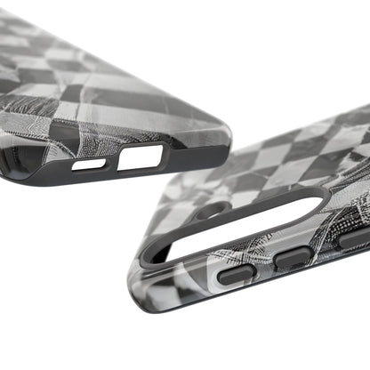 Abstract Checker Print Tough Phone Case