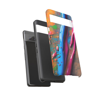 Colorful Artistic Paint Splatter Tough Phone Case