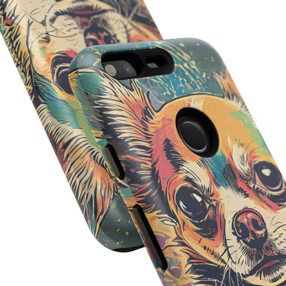 Abstract Chihuahua Tough Phone Cases