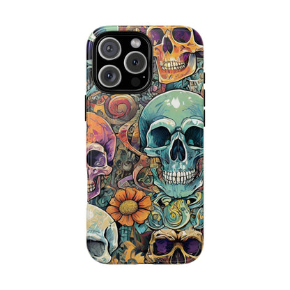 Artistic Skull Collage Tough Phone Case