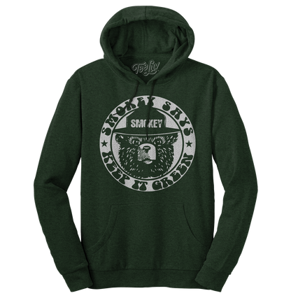 Smokey "Keep it Green" Pullover Hooded Sweatshirt - Green