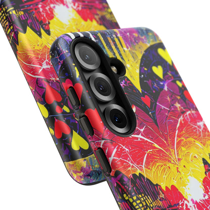 Vibrant Heart Sunset Tough Phone Case