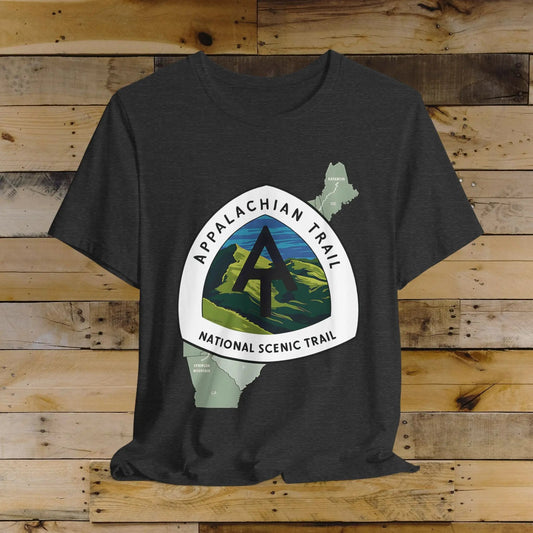 Appalachian Trail Unisex Jersey T-Shirt Logo Emblem Mountain Camp Hike Tee