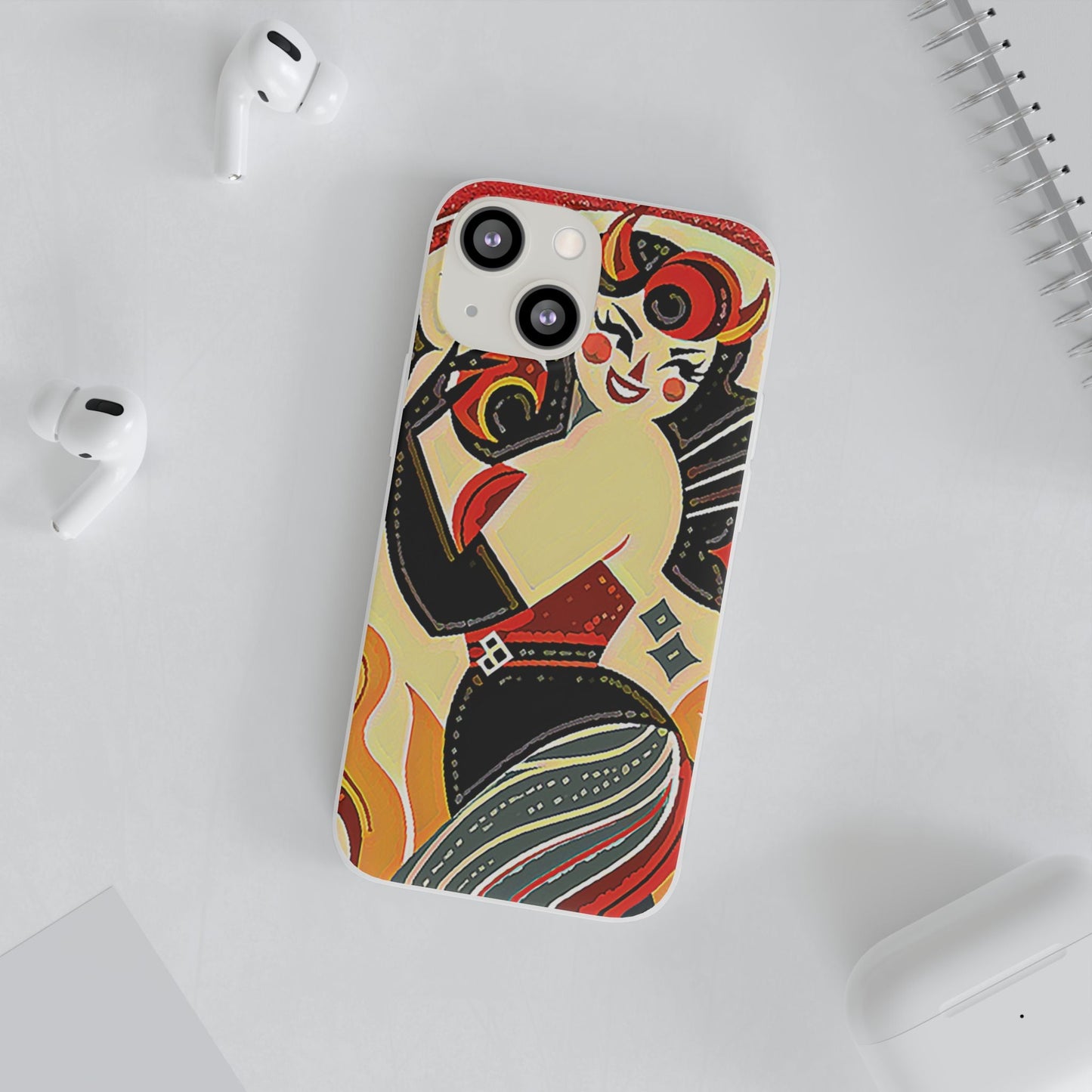Red & Black Female Devil Flexi Phone Case
