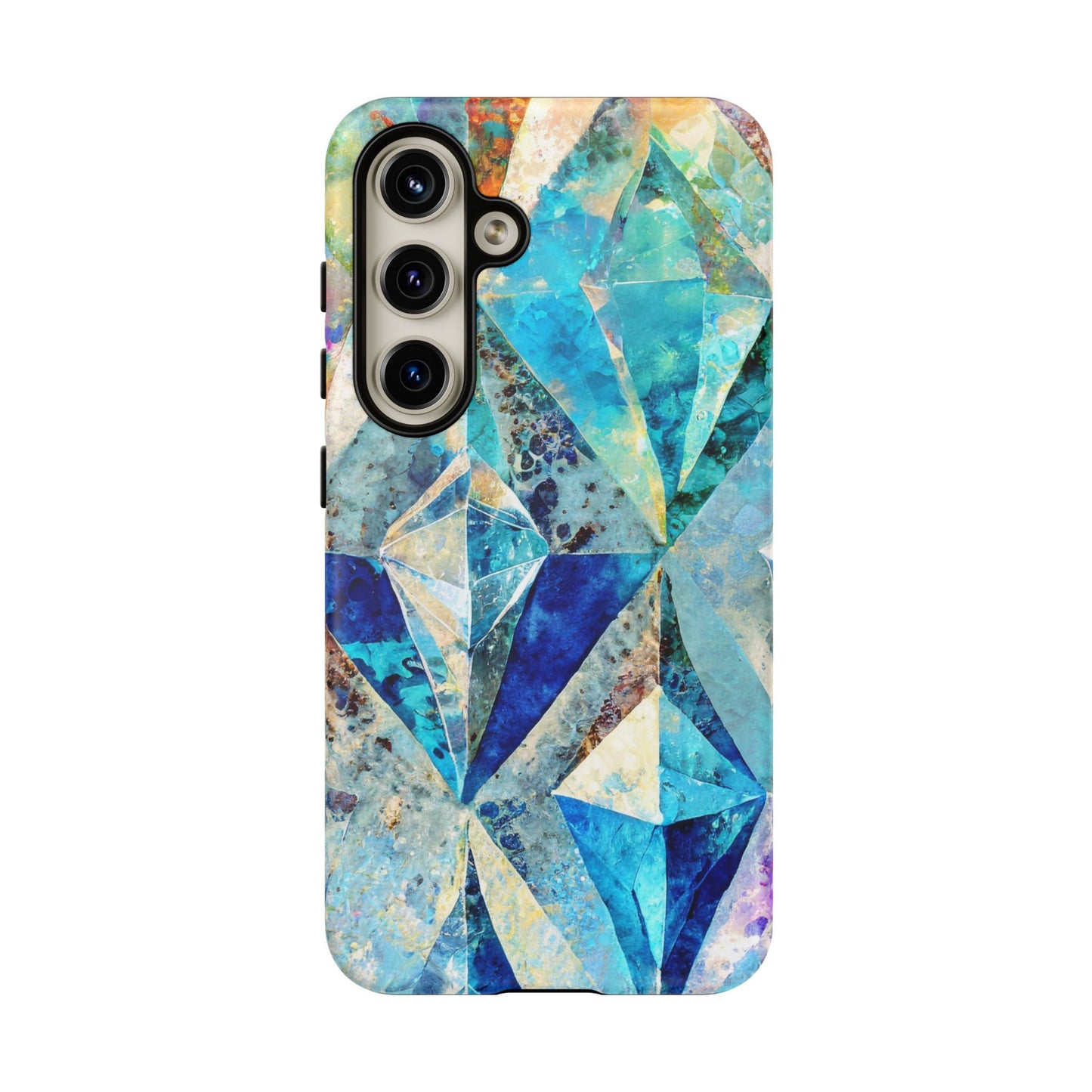 Diamond Blue Abstract Tough Phone Case